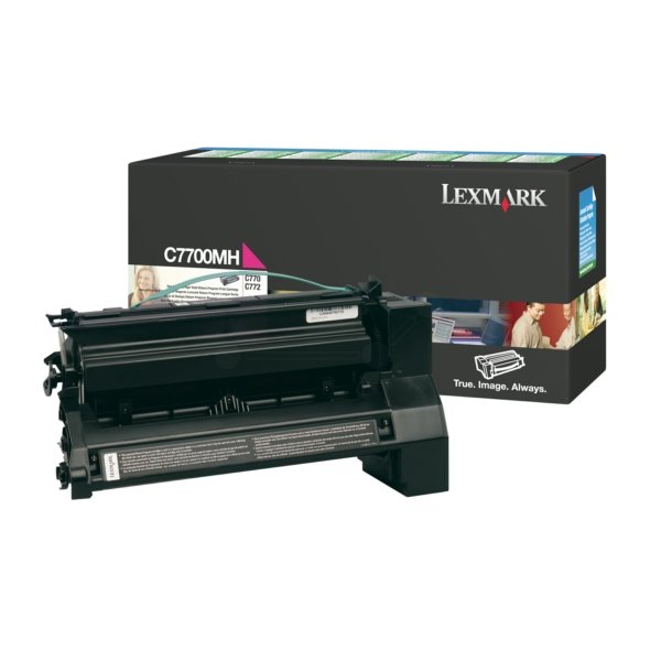 foto del prodotto lexmark magenta high yield return program print cartridge for c770 c772 cartuccia toner originale