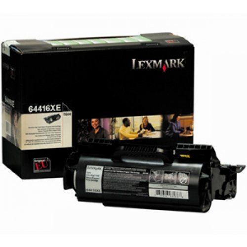 foto del prodotto lexmark t64x extra high yield return programme cartridge cartuccia toner originale nero
