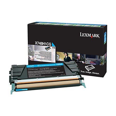 foto del prodotto lexmark x748h1cg cartuccia toner 1 pz originale ciano