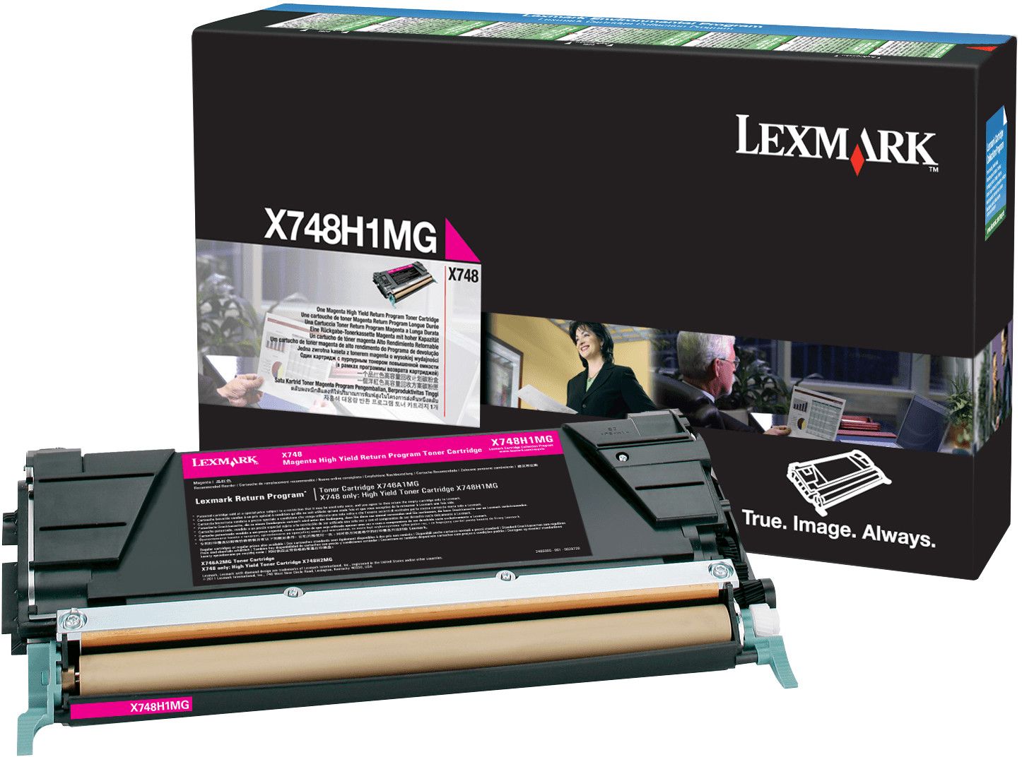foto del prodotto lexmark x748h1mg cartuccia toner 1 pz originale magenta