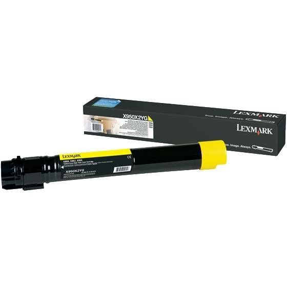 foto del prodotto lexmark x950x2yg cartuccia toner 1 pz originale giallo