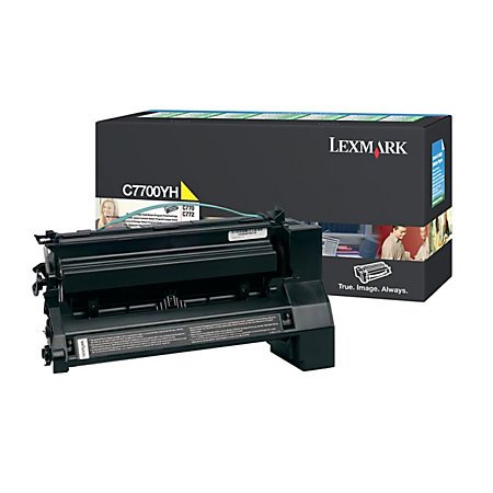 foto del prodotto lexmark yellow high yield return program print cartridge for c770 c772 cartuccia toner originale giallo