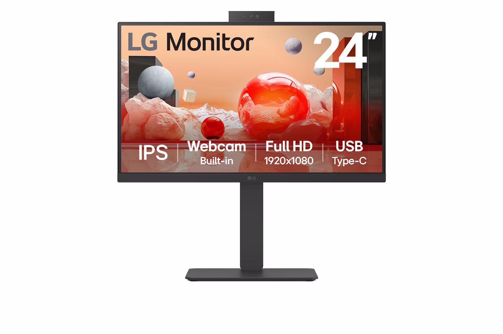 foto del prodotto lg 24ba850-b monitor pc 60,5 cm 23.8 1920 x 1080 pixel full hd nero - 24ba850-b.aeu