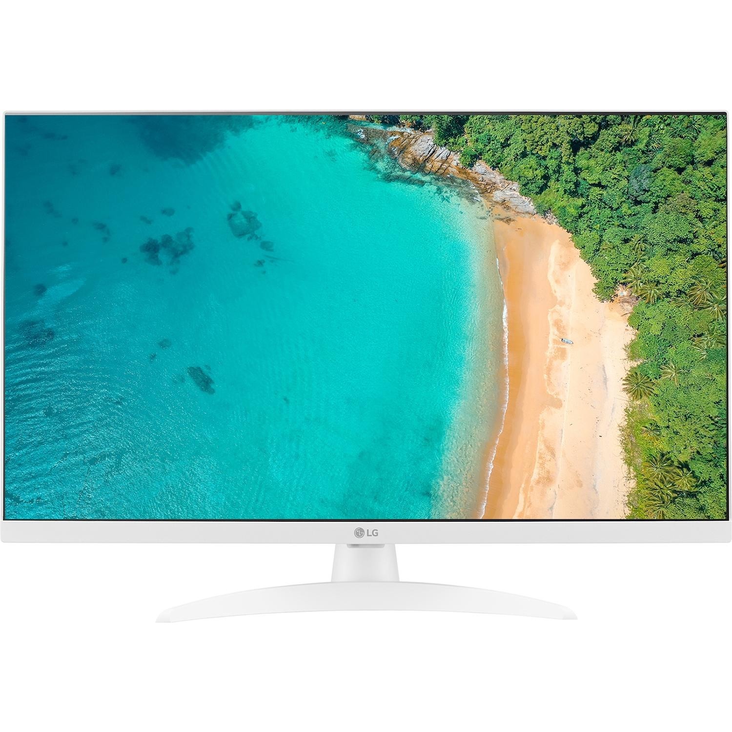 foto del prodotto lg 27tq615s monitor tv 27 smart webos 22 full hd wi fi novit 2022 bianco