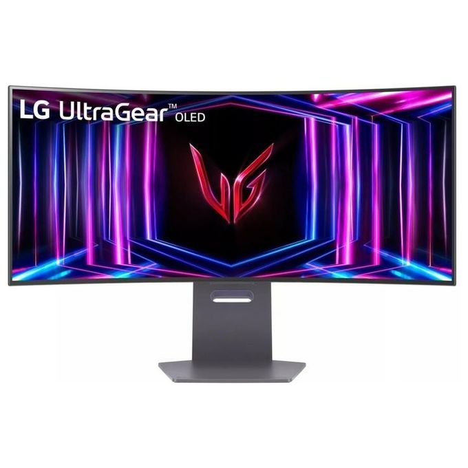 foto del prodotto lg 34gs95qe ultragear gaming monitor 34'' qhd ultrawide curvo oled hdr, 3440x1440, 0.03ms, g-sync compatible, amd freesync premium 240hz, hdmi 2.1 vrr hdcp 2.3 , display port 1.4, nero