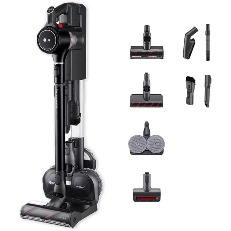 foto del prodotto lg cordzero a9k ultra1b aspirapolvere senza fili potente 200w, autonomia 120 minuti, con wi fi, 4 spazzole e 4 accessori, scopa elettrica e