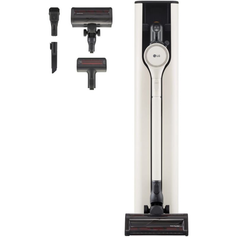 foto del prodotto lg cordzero all in one a9t, aspirapolvere senza filo 260w, auto svuotamento, 2 spazzole 2 accessori, wi fi, beige. tipo di prodotto 