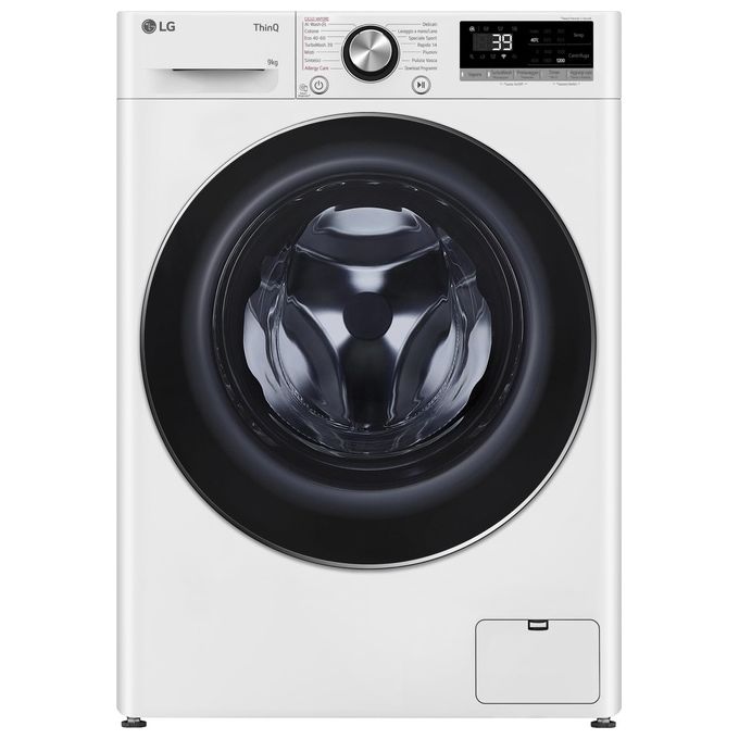 foto del prodotto lg f2r7s09tswc lavatrice carica frontale slim 9 kg classe a centrifuga 1200 giri profondita 48 cm inverter funzione vapore serie r7