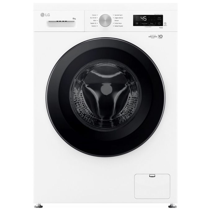 foto del prodotto lg f4nx1008nwk lavatrice 8 kg classe a profondita' 55 cm centrifuga 1400 giri inverter vapore allergy care colore bianco