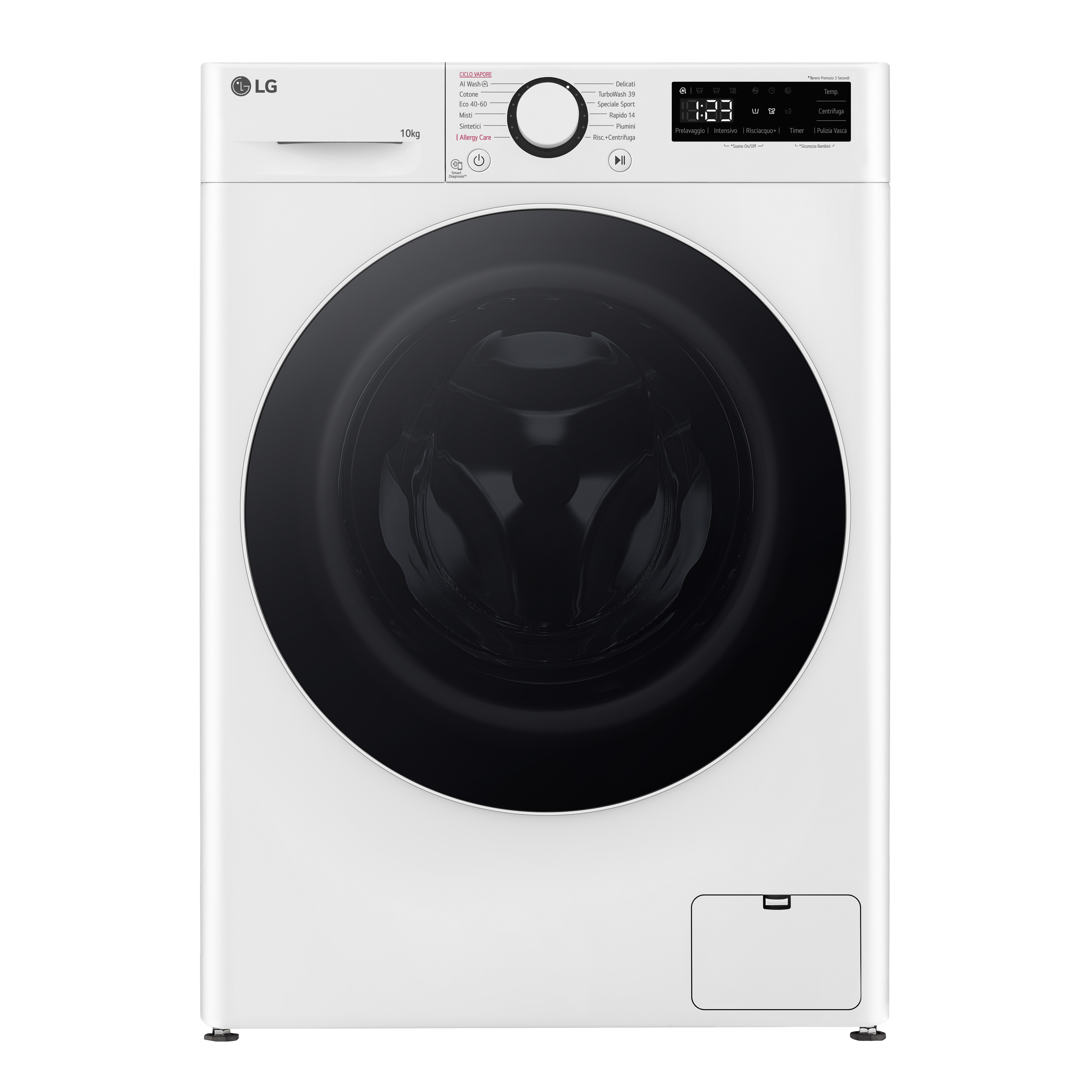 foto del prodotto lg f4r5010tsww lavatrice 10kg ai dd, classe a 10 , 1400 giri, turbowash, vapore