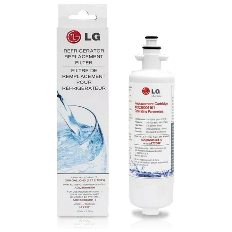 foto del prodotto lg filtro frigorifero originale lt700p adq36006101 