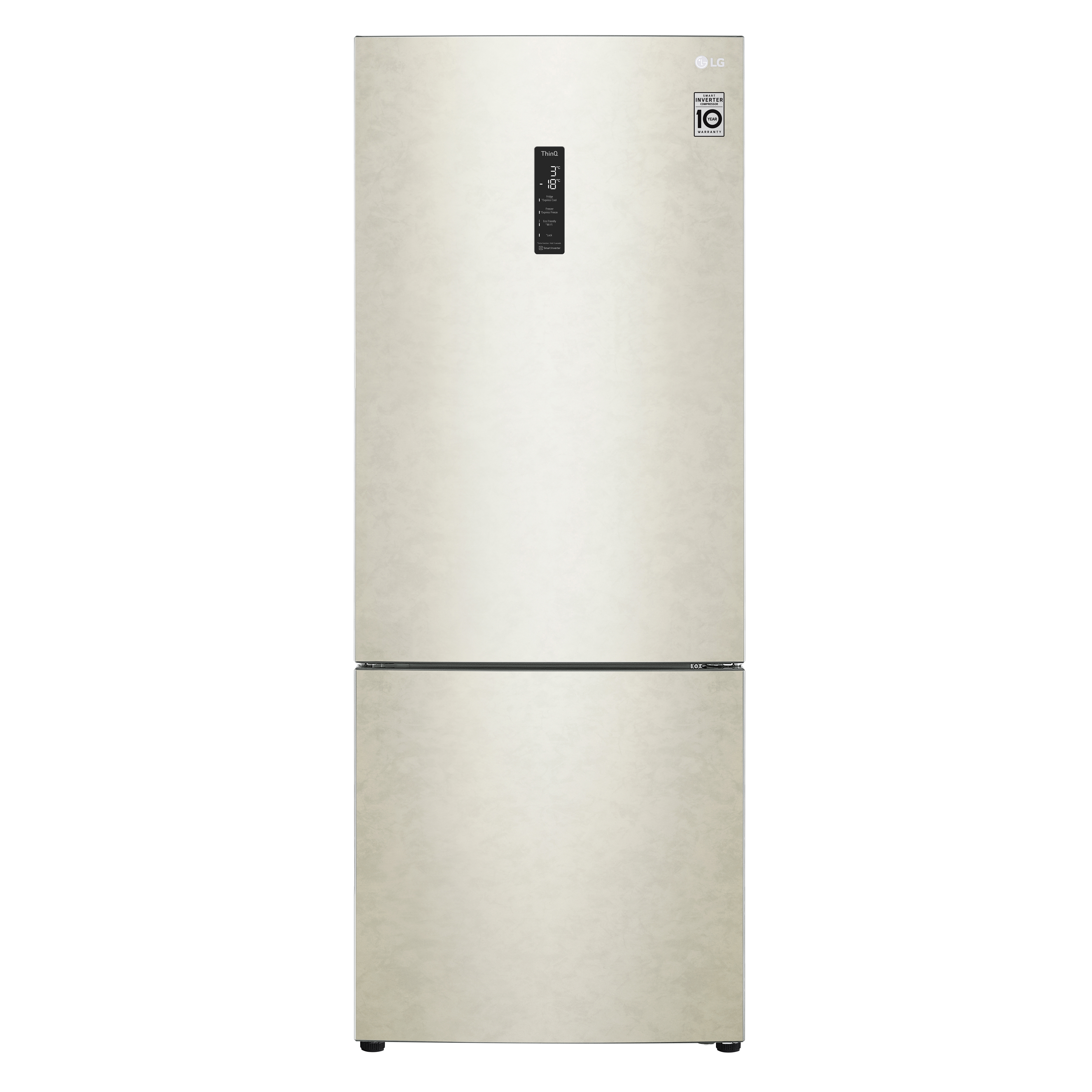 foto del prodotto lg gbb567secmn frigorifero combinato 70cm, classe e, 462l, wi fi, no frost, sabbia