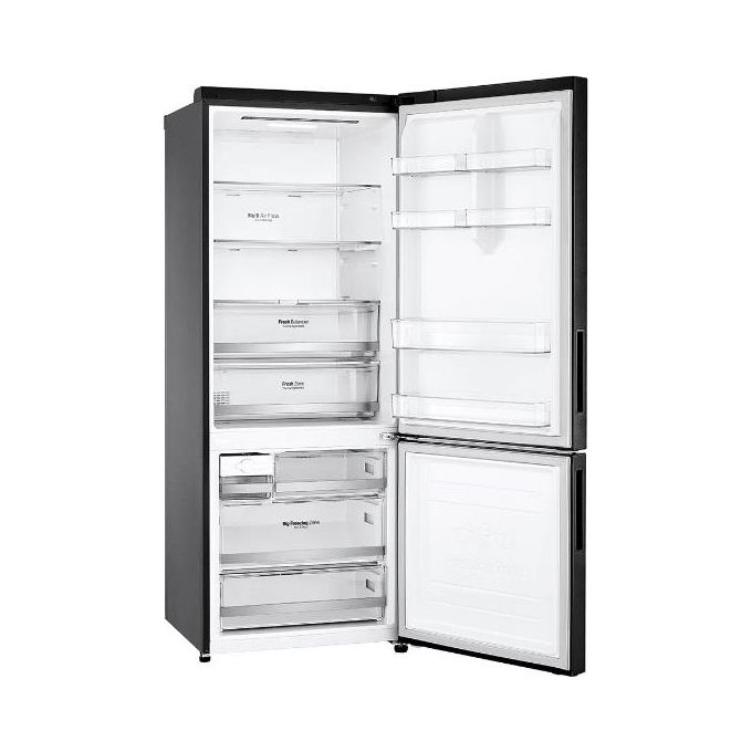 foto del prodotto lg gbb569mcamn frigorifero combinato capacita' 500 litri classe energetica e total no frost wi-fi larghezza 70,5 cm altezza 185 cm nero matte black steel