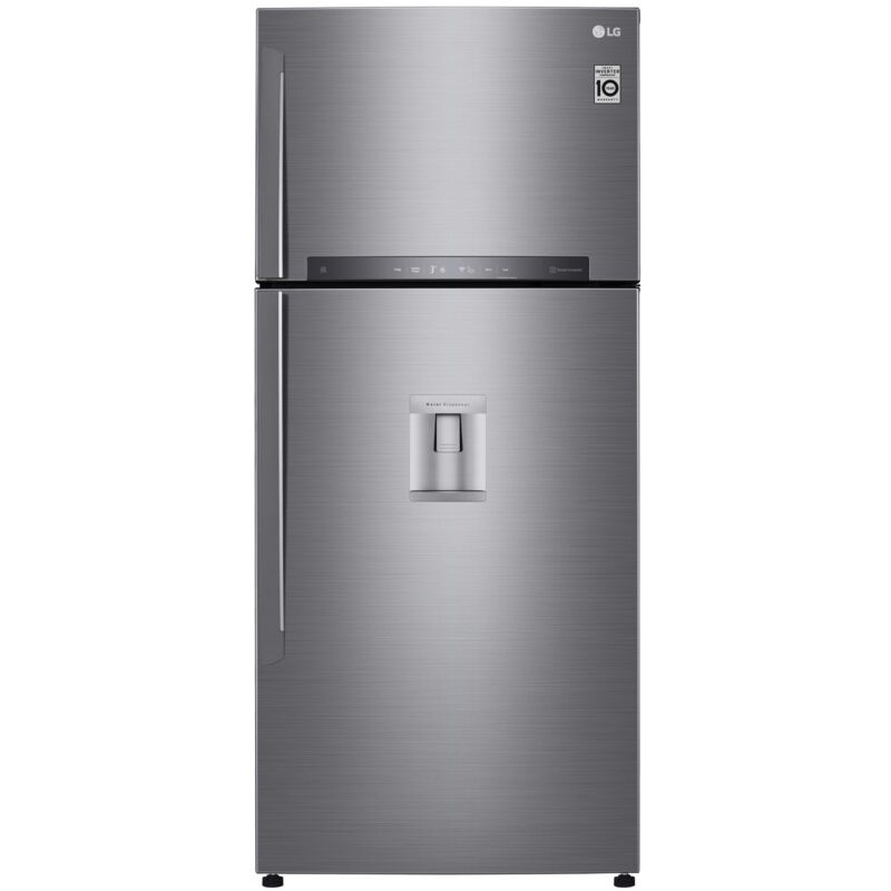 foto del prodotto lg gtf744pzhv. capacit netta totale 509 l. tipo di display led. classe climatica t, emissione acustica 43 db. capacit netta frigorifero 379 l,