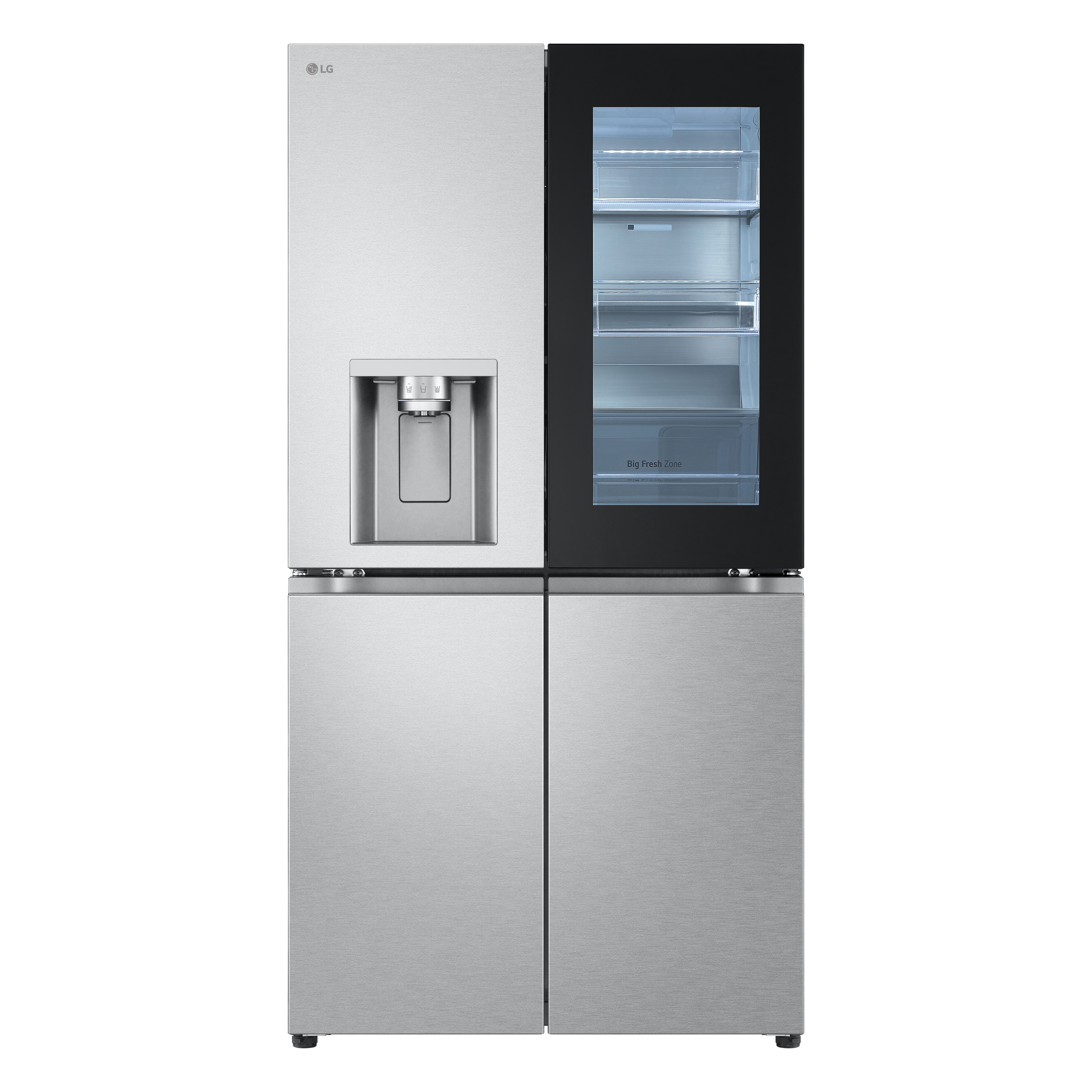 foto del prodotto lg instaview gmg960mbje frigorifero multidoor , classe e, 638l, wi fi, uvnano, acciaio