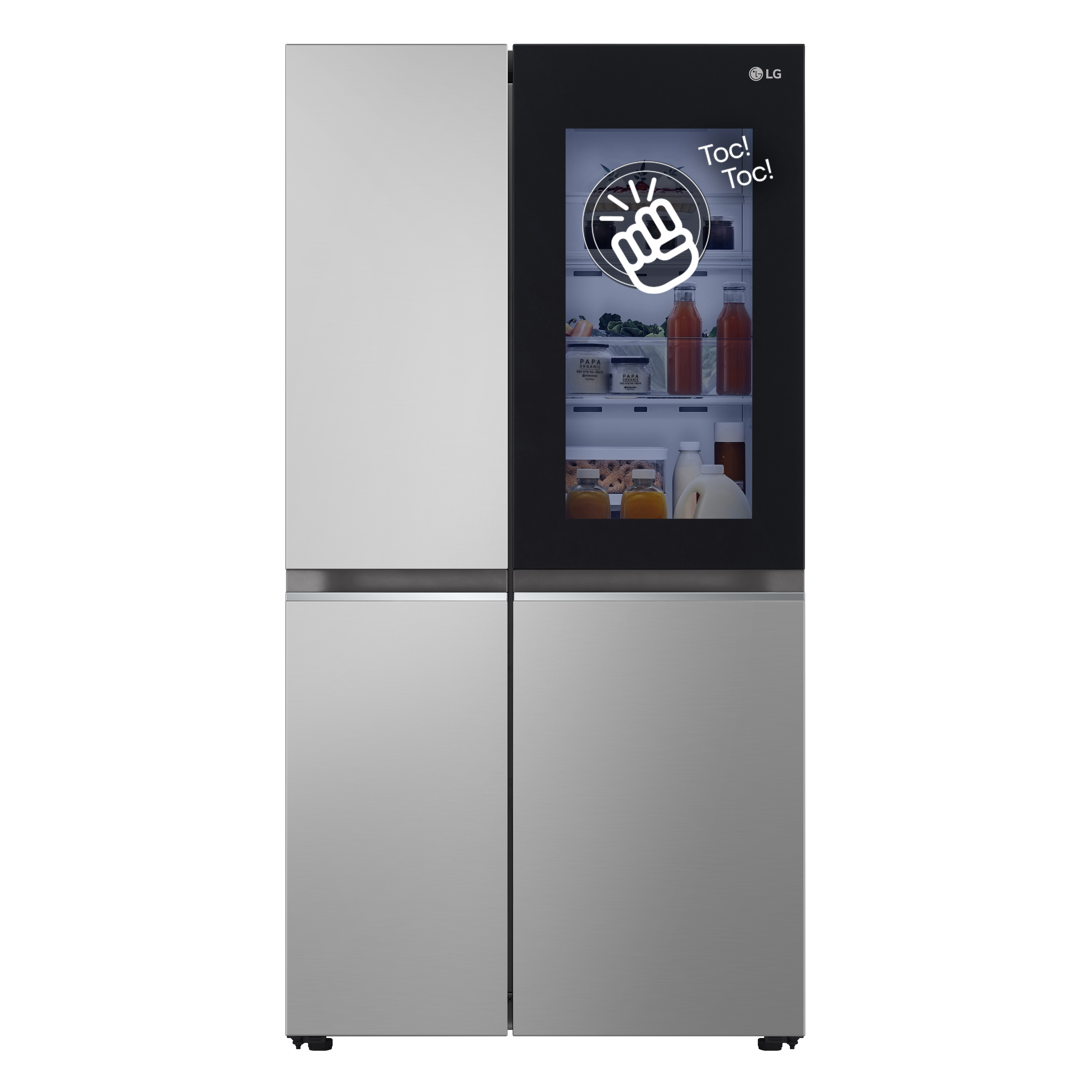 foto del prodotto lg instaview gsvv80pyll frigorifero side by side libera installazione 655 l e argento
