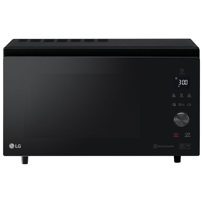 foto del prodotto lg mj3965bps forno a microonde combinato smart inverter capacita 39 litri potenza 1350 w nero fume 