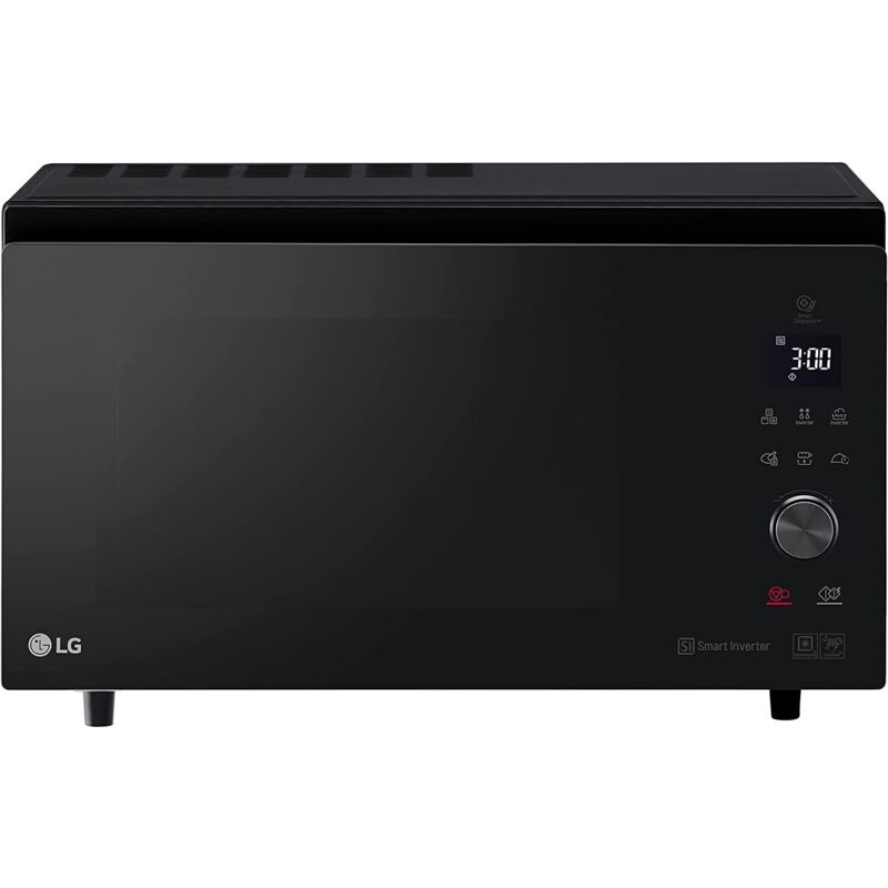 foto del prodotto lg mj3965bps forno microonde smart inverter combinato e ventilato con doppio grill, 39 litri, 1350 w, programmi automatici, 5 livelli di potenza,