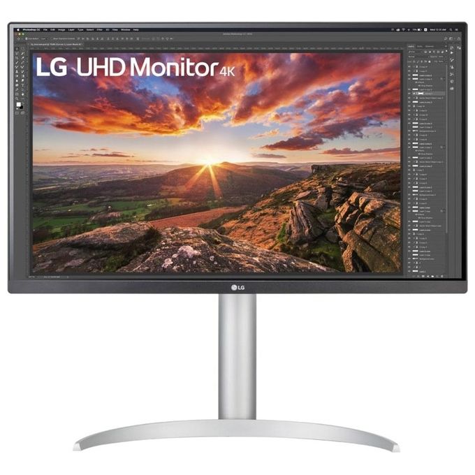 foto del prodotto lg monitor 27up85np-w 4k hdr 400, ips, usb-c 90w , speaker integrati nero