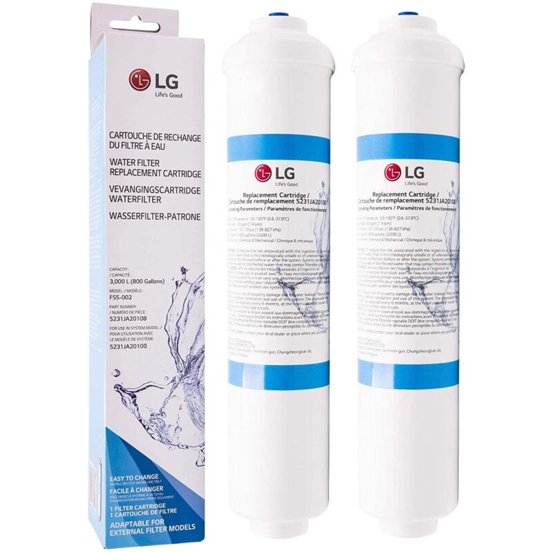 foto del prodotto lg set di 2 filtri per l acqua esterni per adq73693901 frigorifero