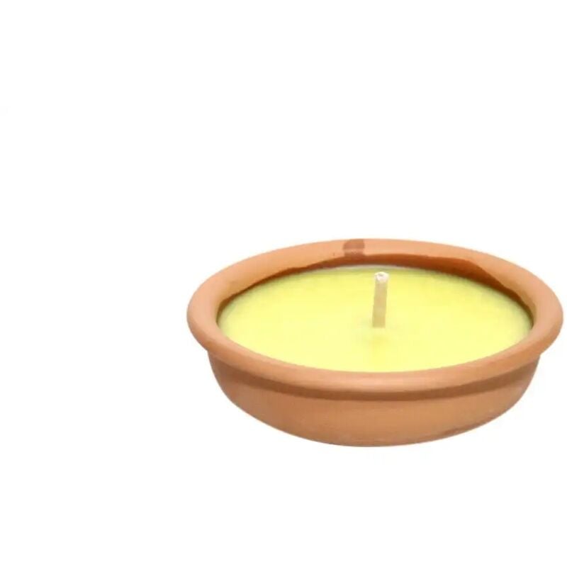 foto del prodotto lgvshopping 20x fiaccola candela aroma citronella cocci in terracotta 11cm antizanzare