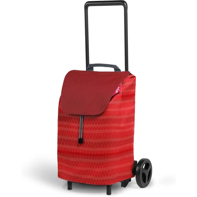 foto del prodotto lgvshopping gimi easy carrello trolley spesa portaspesa rosso con 2 ruote in poliestere 40lt