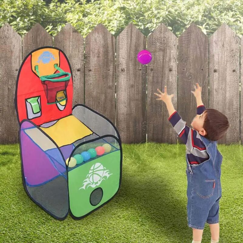 foto del prodotto lgvshopping gioco basket per bambini con 6 palline pallacanestro palla canestro 48x48x102cm