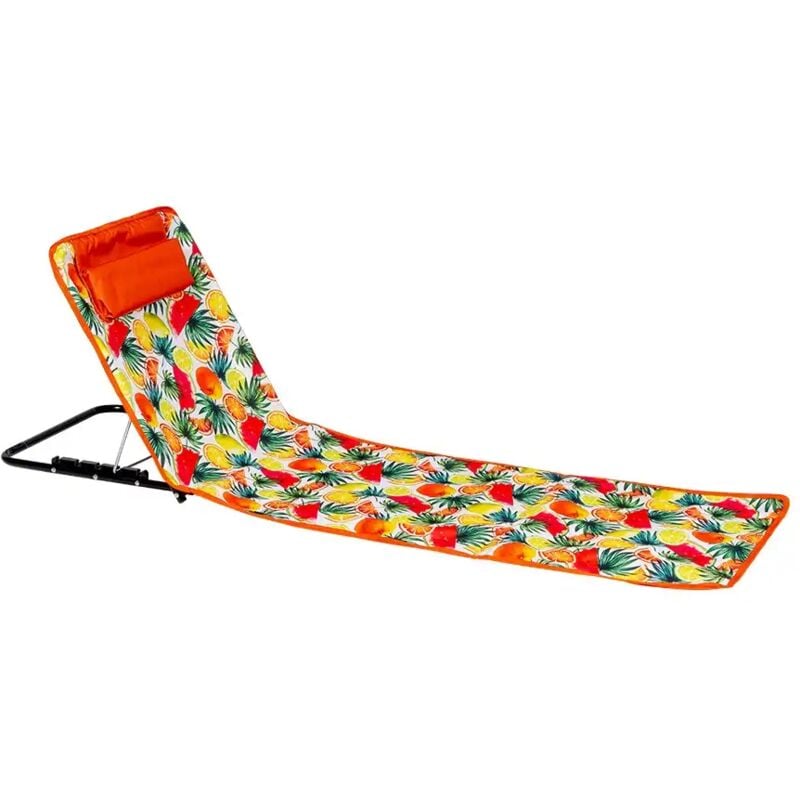 foto del prodotto lgvshopping lettino prendisole frutta spiaggia con schienale richiudibile 145x47x41 cm
