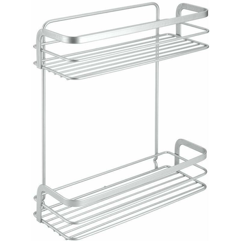 foto del prodotto lgvshopping metaltex serie viva mensola rettangolare 2 ripiani per bagno 404814 