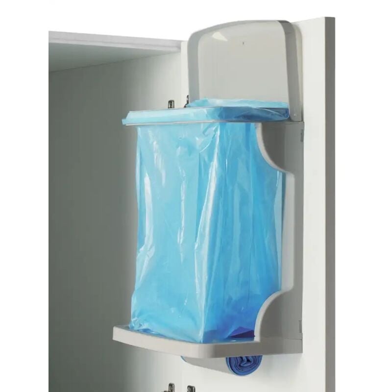 foto del prodotto lgvshopping pattumiera snella 10 litri grigia cestino portarifiuti sospeso 28x16x40 cm