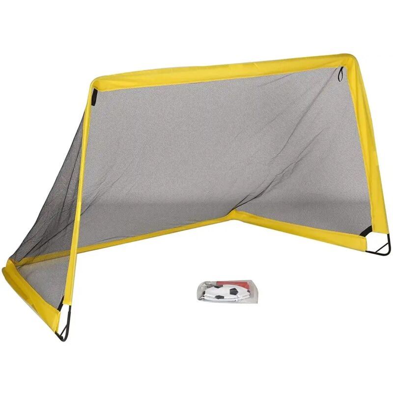 foto del prodotto lgvshopping porta da calcio pieghevole bambini 125x95x91cm con palla e gonfiatore incluso