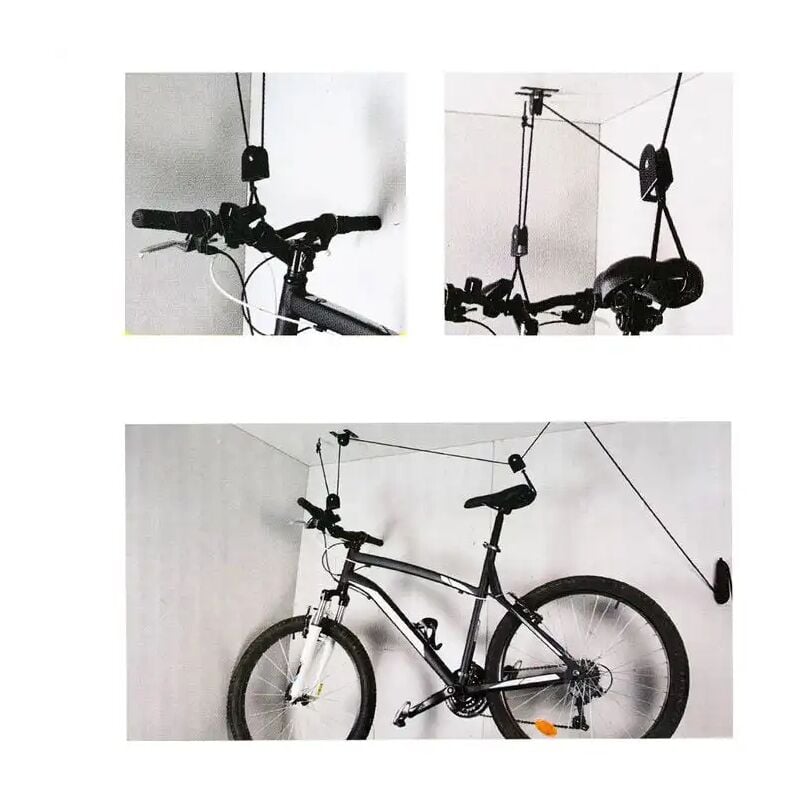 foto del prodotto lgvshopping portabici sospensione appendi bici soffitto cantina garage carrucola bicicletta
