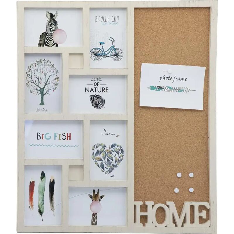 foto del prodotto lgvshopping quadro portafoto porta foto multiplo cornice 8 posti fotografie da parete home