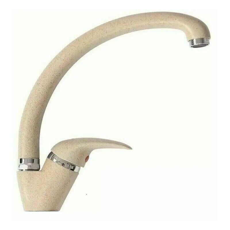 foto del prodotto lgvshopping rubinetto miscelatore canna curva lavello monocomando avena sabbia beige cucina