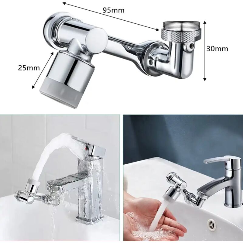 foto del prodotto lgvshopping rubinetto rotante 1080gradi con filtro antispruzzo miscelatore ruotante