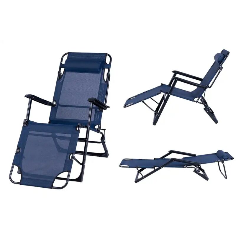foto del prodotto lgvshopping sedia pieghevole gravita zero blu per giardino enrico coveri tubolare 20x40mm