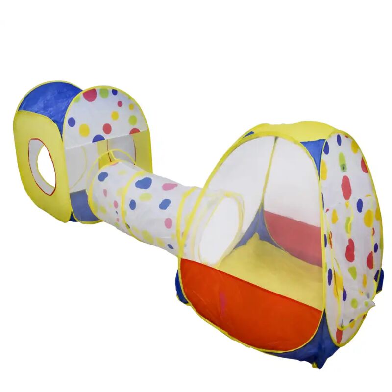 foto del prodotto lgvshopping tenda gioco a dado per bambini con tunnel 100 palline pop up 265x92x96cm