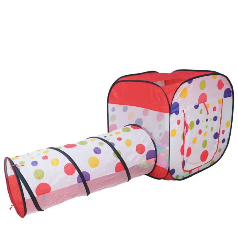 foto del prodotto lgvshopping tenda gioco a dado per bambini con tunnel 100 palline pop up con sacca