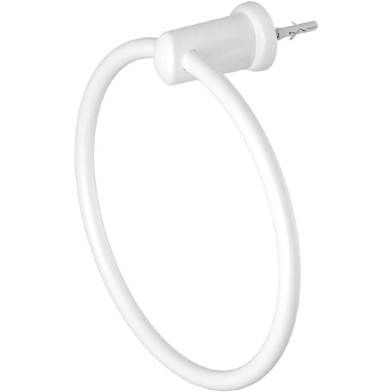 foto del prodotto lh handy ring muro portasciugamani appendino da muro, in acciaio, ideale anche per legno e cartongesso 100 made in italy bianco