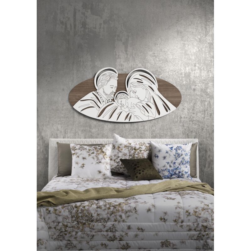 foto del prodotto liberoshopping capezzale 59x119 cm moderno santa famiglia legno laminato modello 4