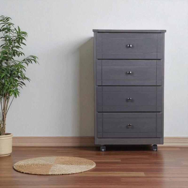 foto del prodotto liberoshopping carrello cassettiera giada con piano mattonelle in ceramica grigio