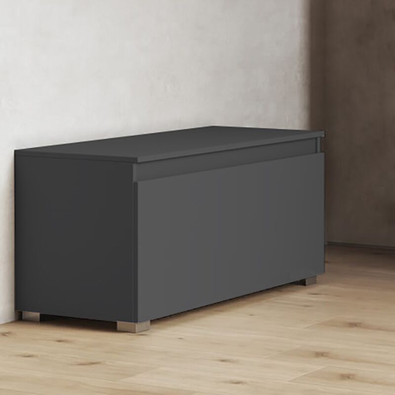 foto del prodotto liberoshopping cassa panca con cassettone in legno 81 cm grafite