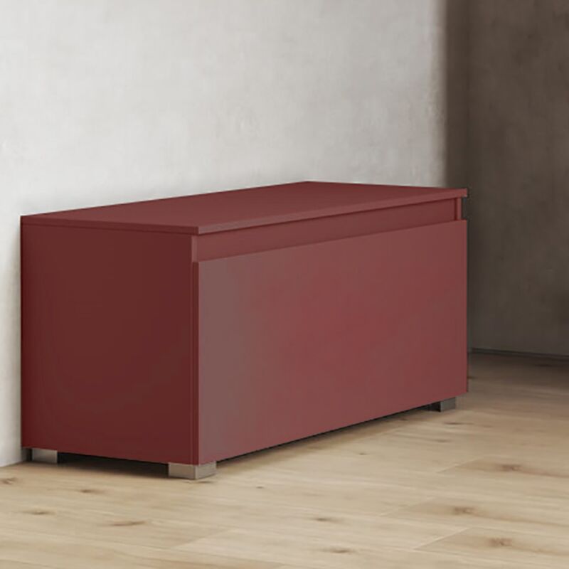 foto del prodotto liberoshopping cassa panca con cassettone in legno 81 cm ruggine