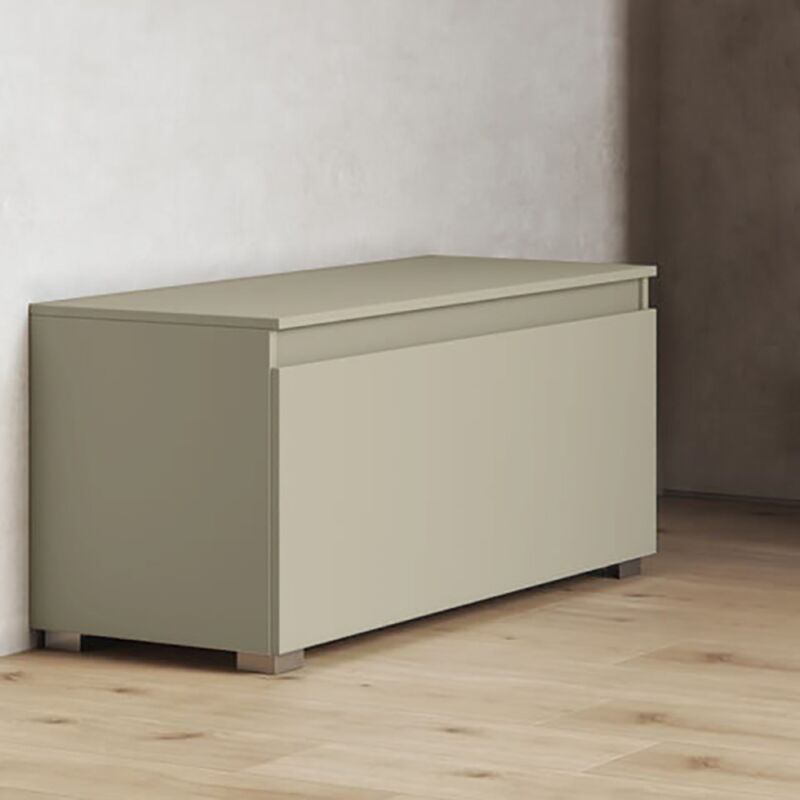 foto del prodotto liberoshopping cassa panca con cassettone in legno 81 cm tortora