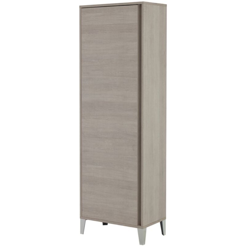 foto del prodotto liberoshopping colonna da bagno portascope world 40x180 cm in legno a 1 anta rovere chiaro