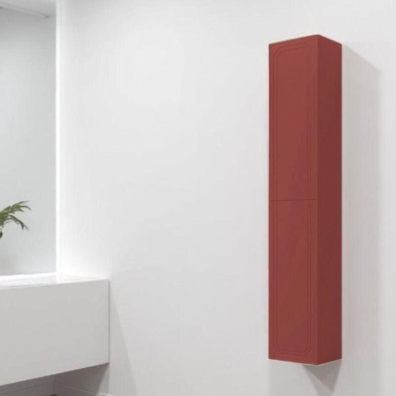 foto del prodotto liberoshopping colonna da bagno sospesa maya reversibile a 2 ante ruggine opaco