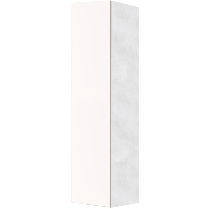 foto del prodotto liberoshopping colonna portascope in legno a 1 anta bianco e struttura grigio