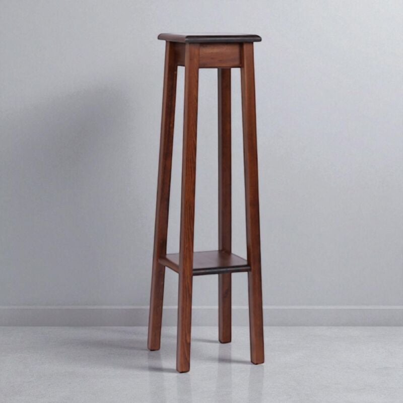 foto del prodotto liberoshopping colonna portavaso in legno arredo ingresso medium h97 noce