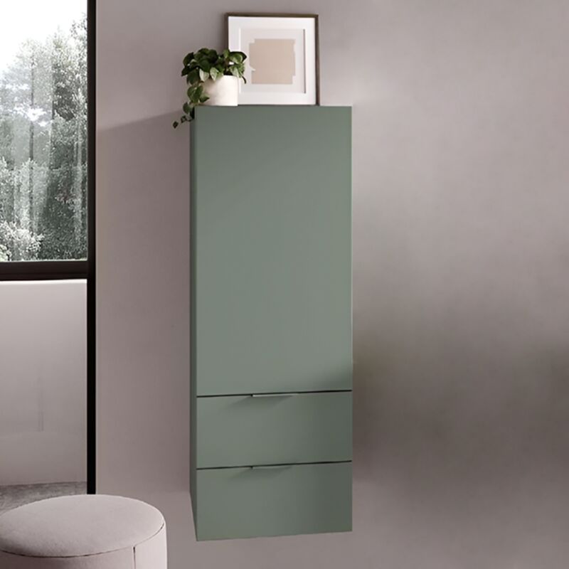 foto del prodotto liberoshopping colonna sospesa h110 anta dx e 2 cassetti rhea salvia opaco