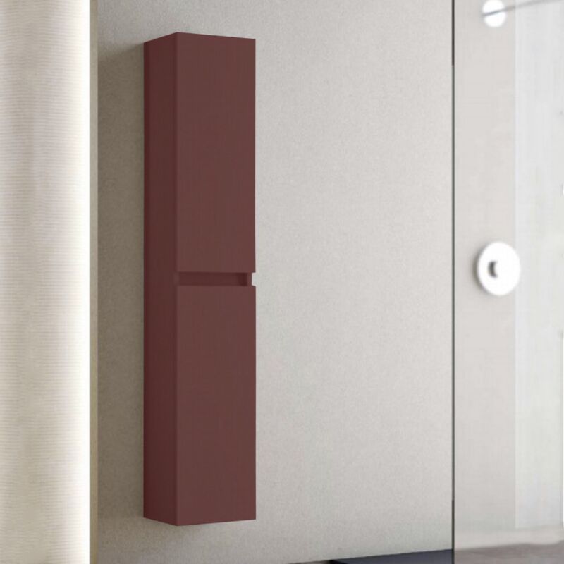 foto del prodotto liberoshopping colonna sospesa in legno a due ante h160 cm cube ruggine opaco
